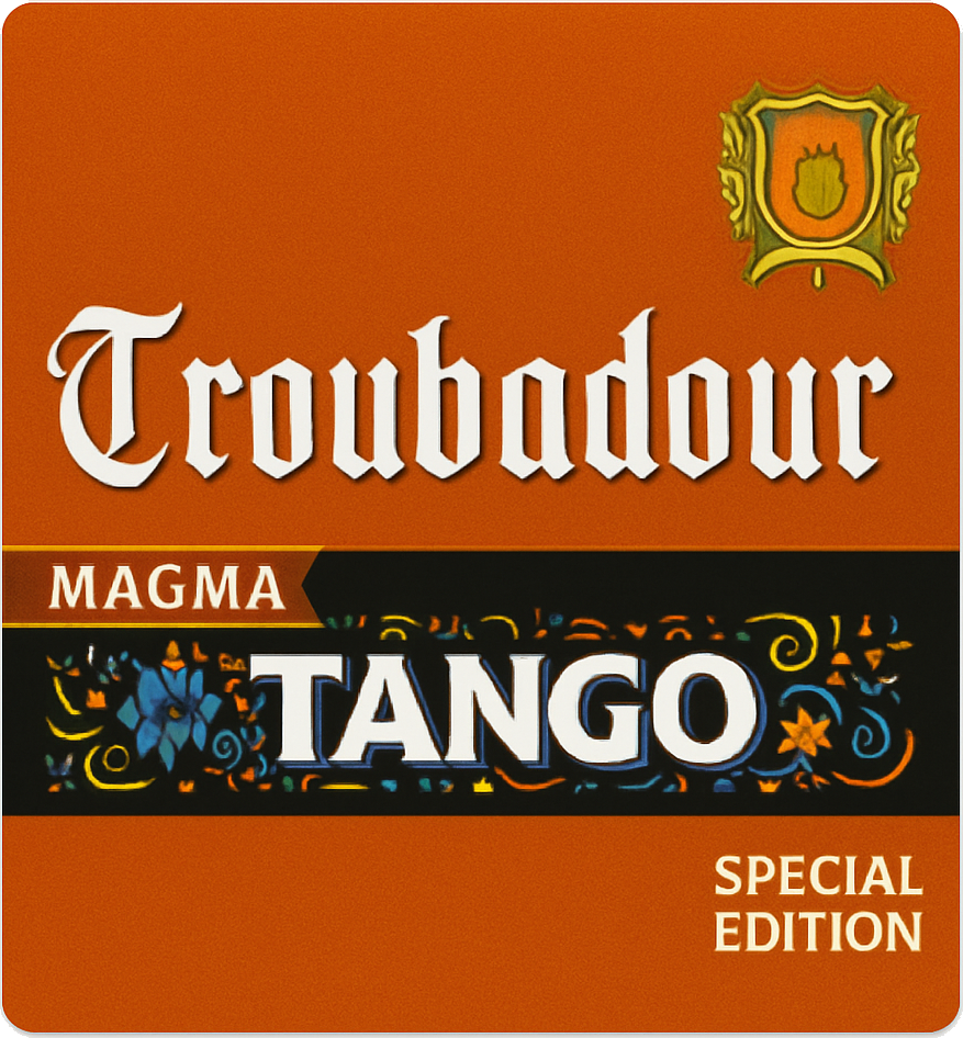 Etiket van Troubadour Magma Tango hop