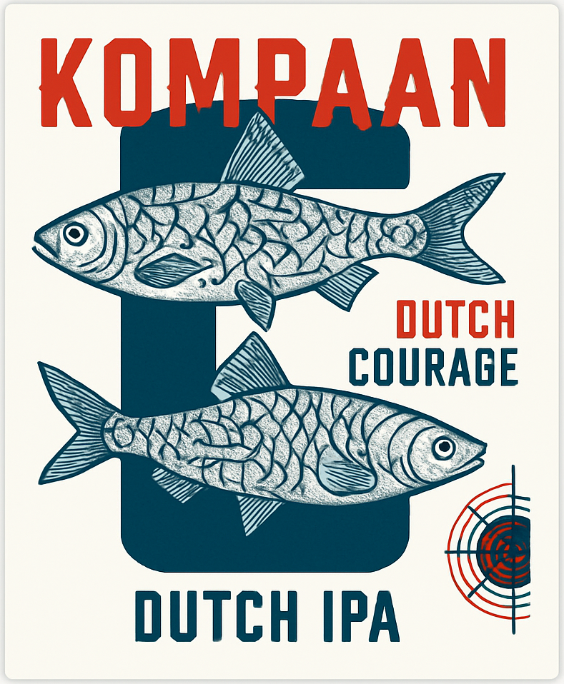 Etiket van Kompaan Dutch Courage