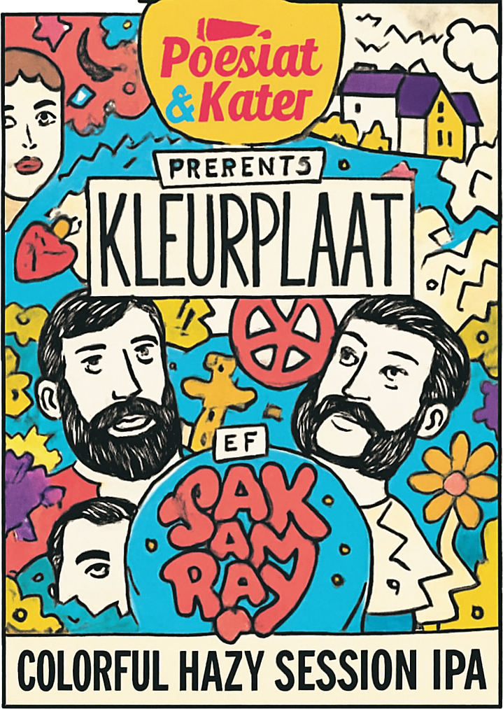 Etiket van Poesiat & Kater Kleurplaat