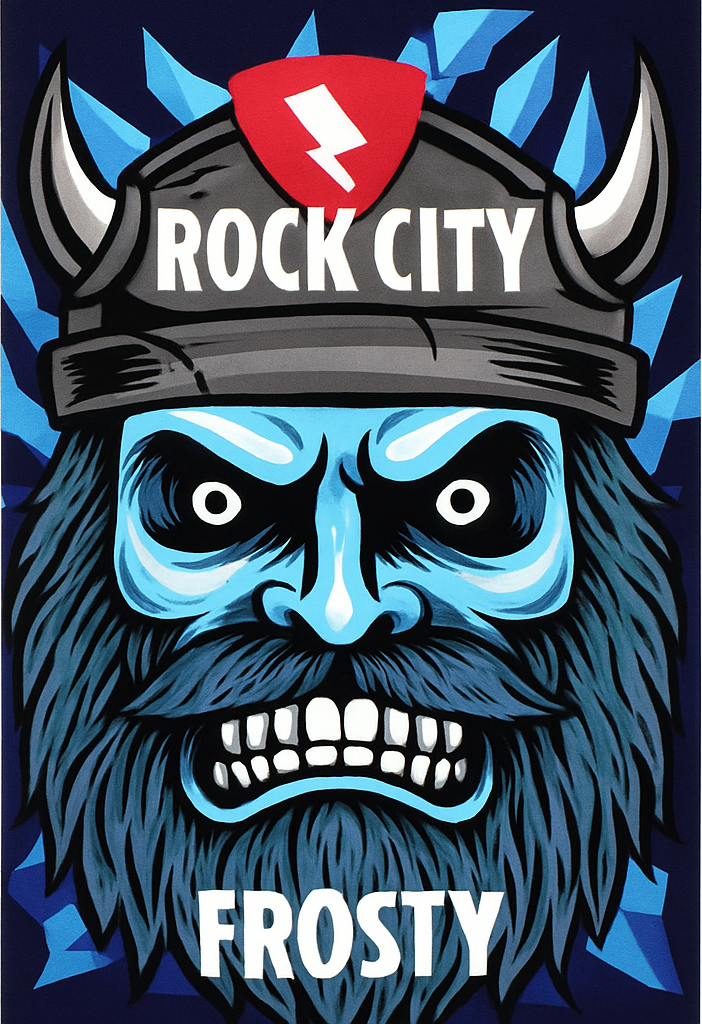 Etiket van Rock City Frosty