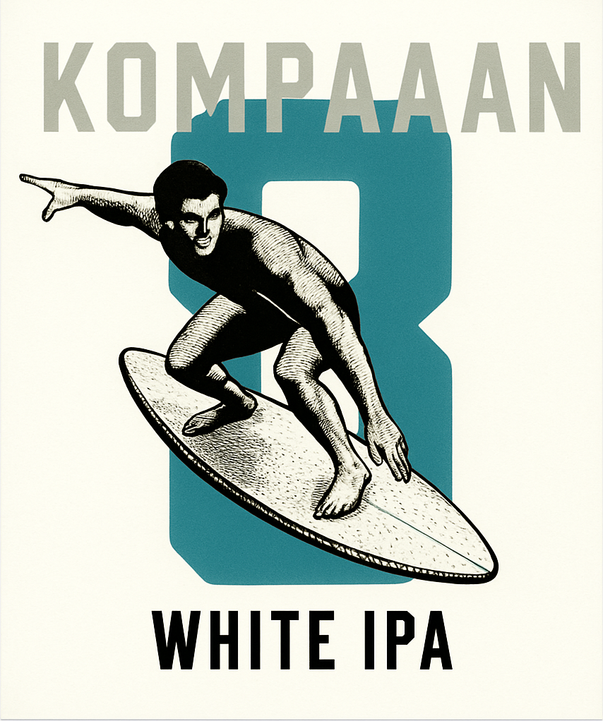 Etiket van Kompaan Silver Surfer
