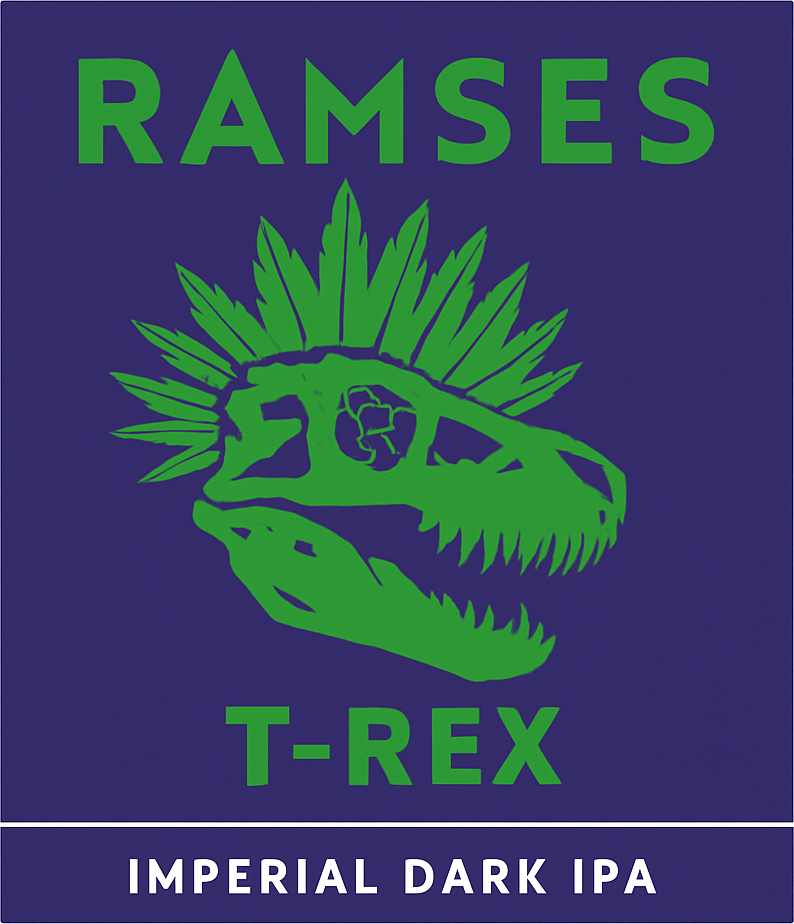 Etiket van Ramses T-Rex