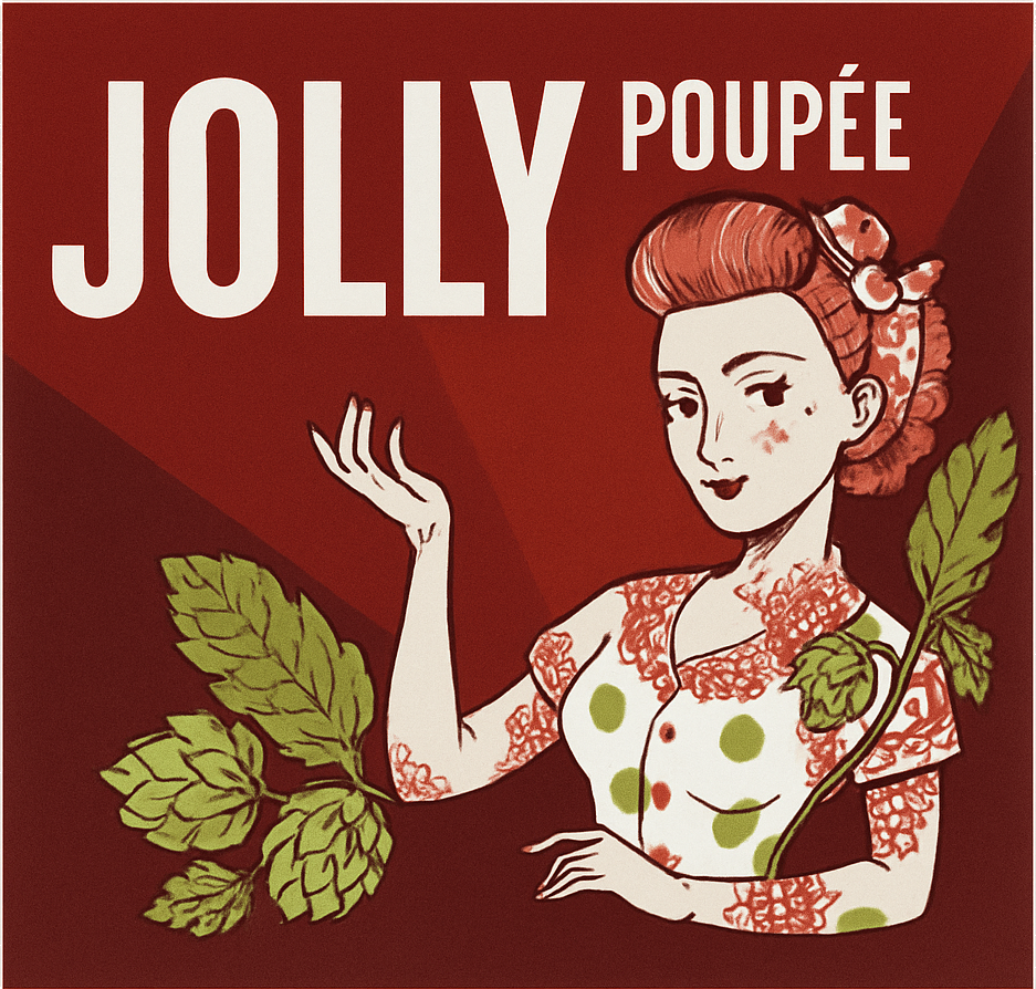 Etiket van Lupulus Jolly Poupée