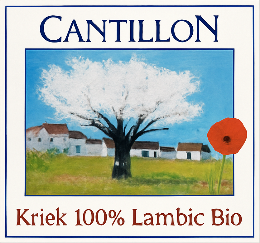 Etiket van Cantillon Kriek 100% Lambic Bio