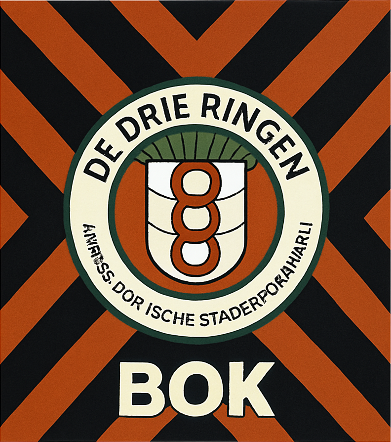 Etiket van De Drie Ringen Bokbier