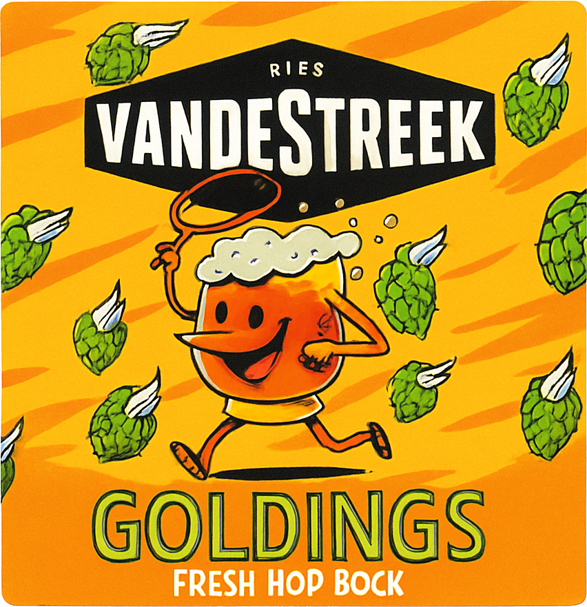 Etiket van vandeStreek Goldings Fresh Hop Bock