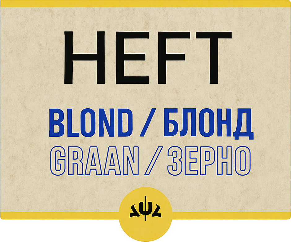 Etiket van Heft Blond
