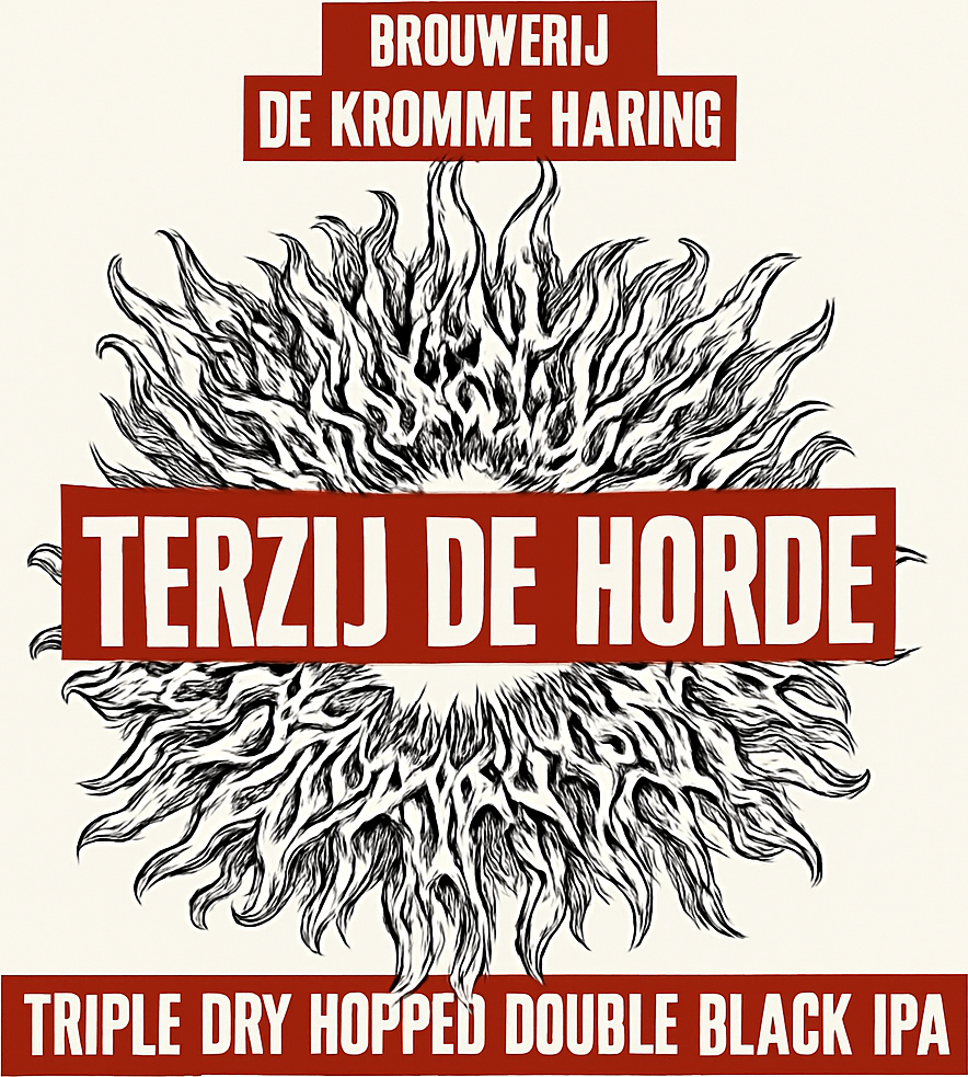 Etiket van De Kromme Haring Terzij De Horde