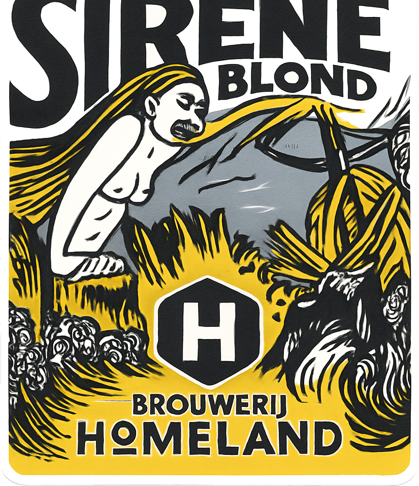 Etiket van Homeland Sirene Blond