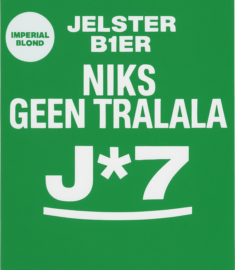Etiket van Jelster Niks geen Tralala