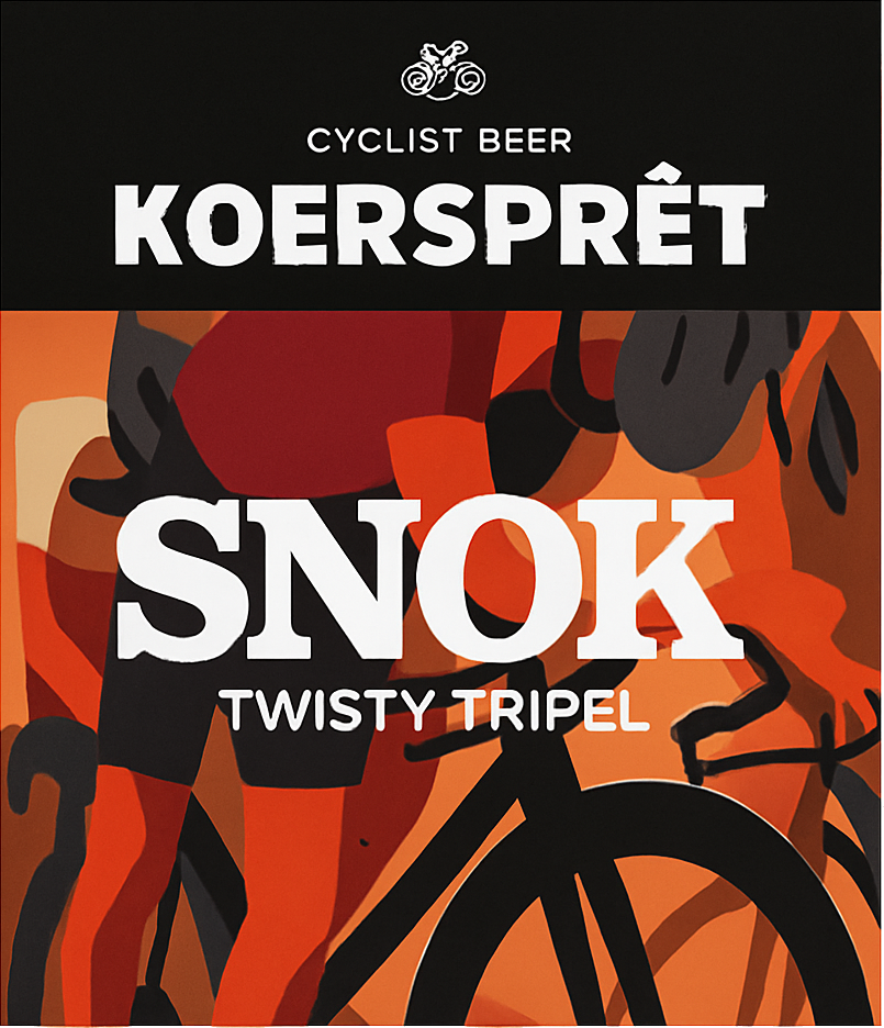Etiket van Koersprêt Snok Twisty Tripel