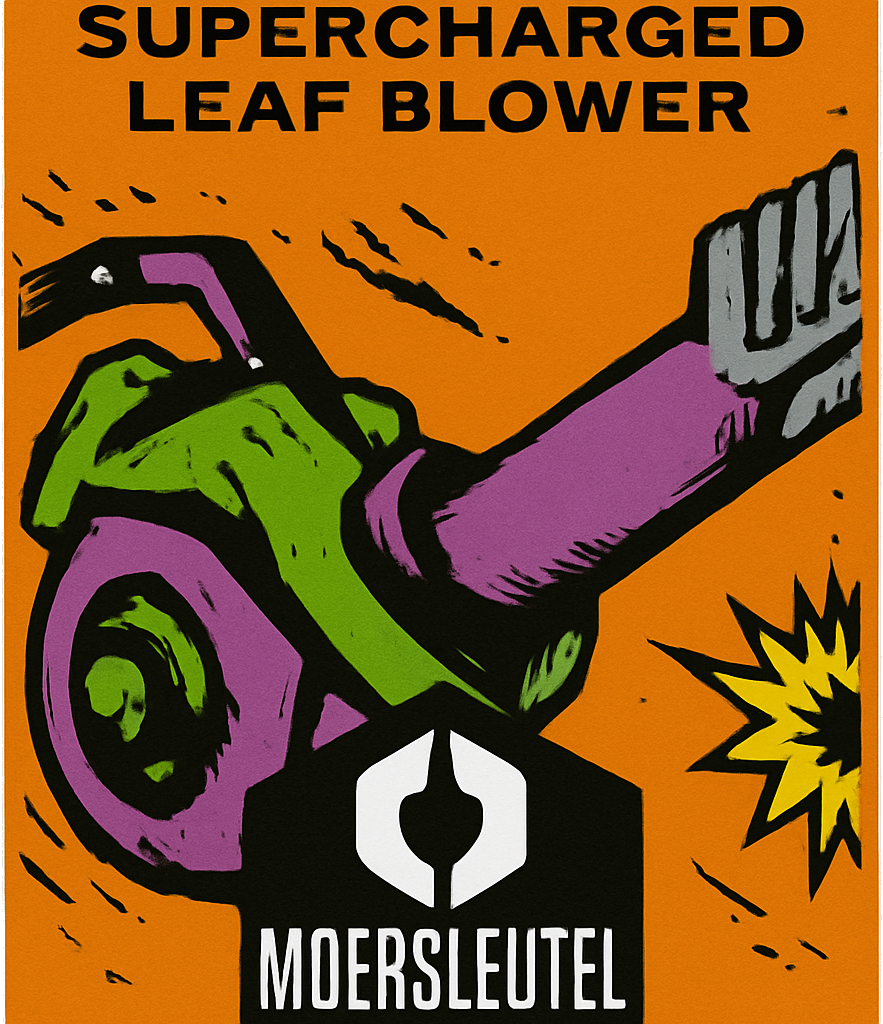Etiket van Moersleutel Supercharged Leafblower