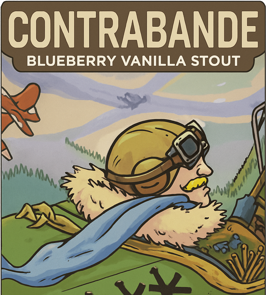 Etiket van Smokkelaar Contrabande Blueberry Vanilla Stout