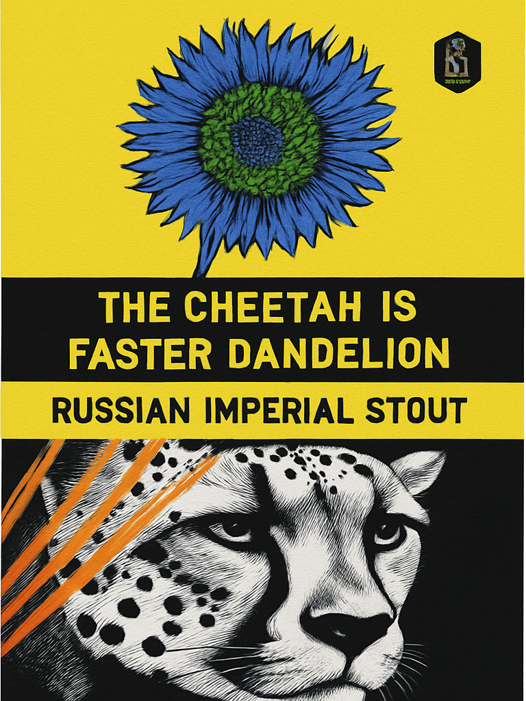 Etiket van Goede kant van het Spoor The Cheetah Is Faster Dandelion