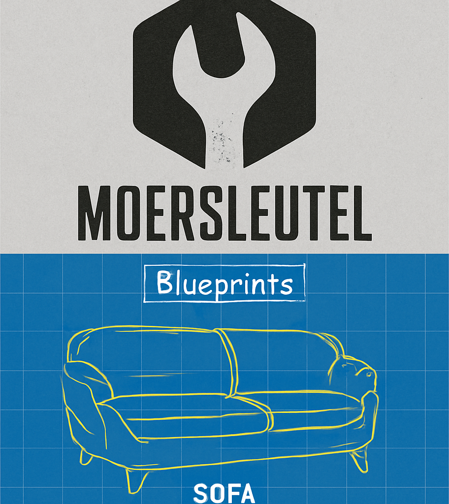 Etiket van Moersleutel Blueprints: Sofa