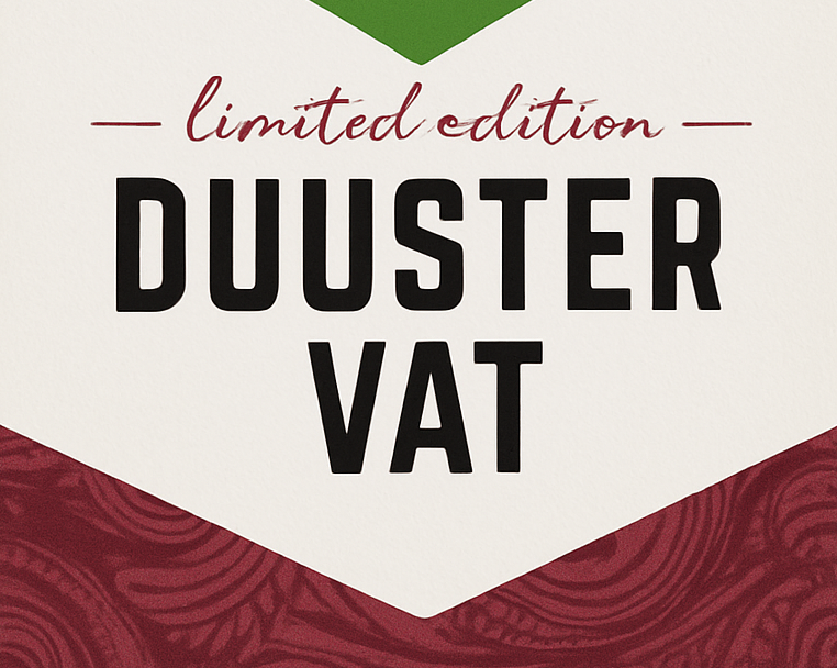 Etiket van Achterhoeks Genot Duuster Vat