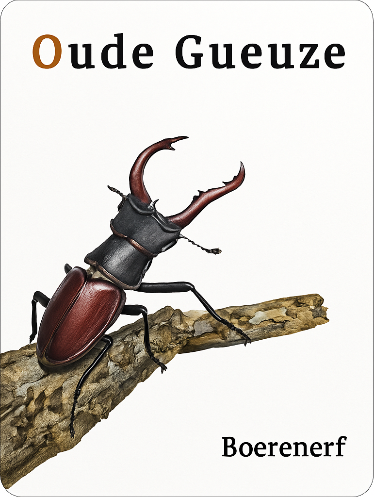 Etiket van Boerenerf Oude Gueuze