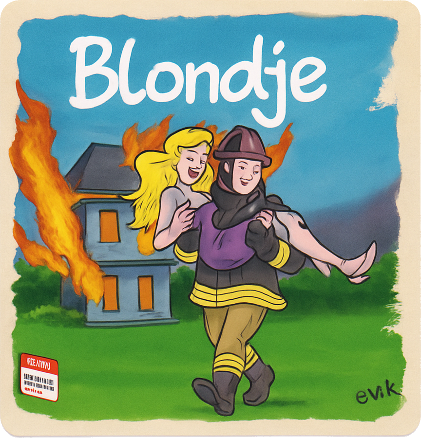 Etiket van Bluswater Blondje