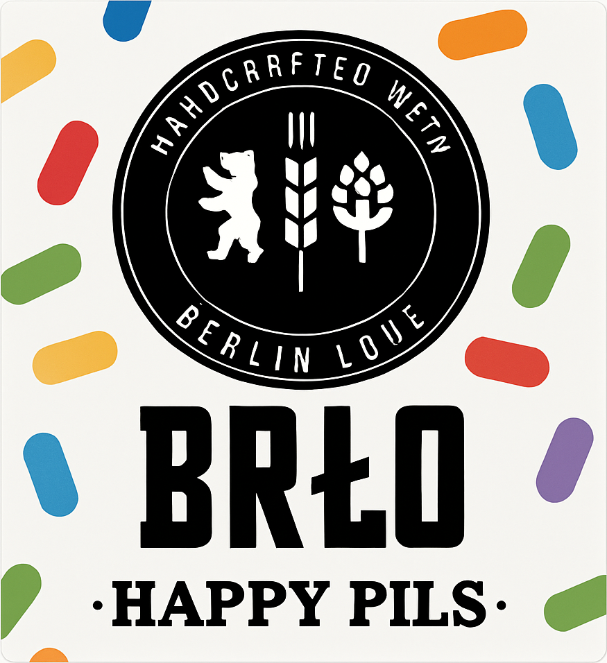 Etiket van BRLO Happy Pils