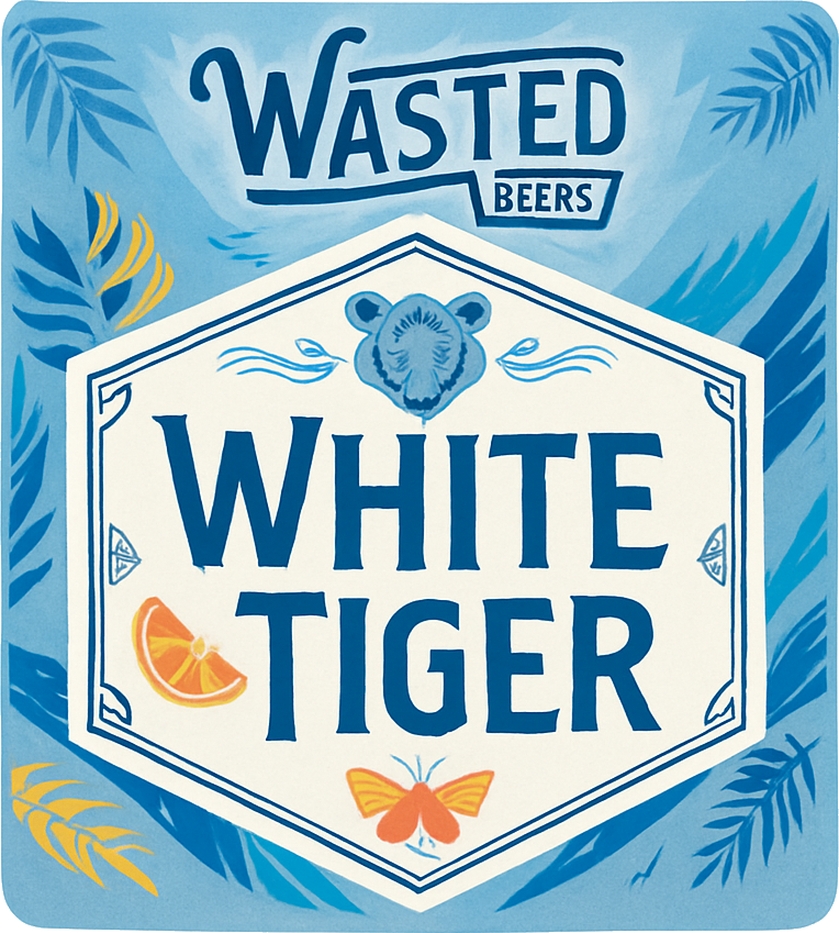 Etiket van Wasted White Tiger