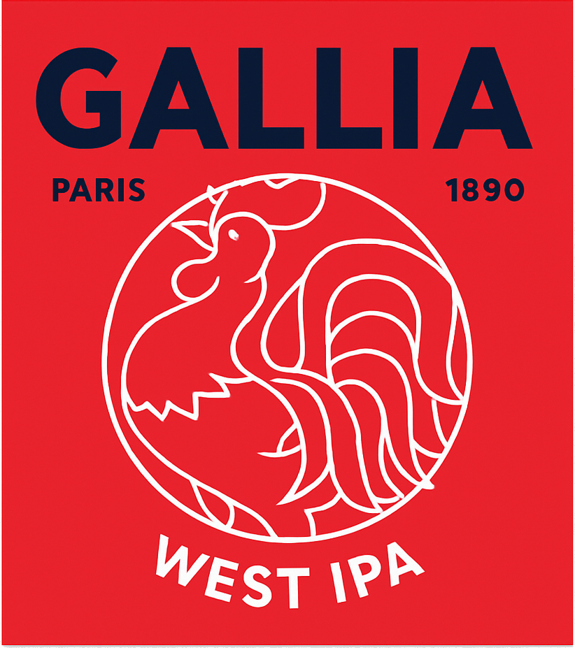 Etiket van Gallia West IPA