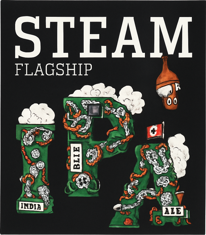 Etiket van Steamworks Flagship IPA