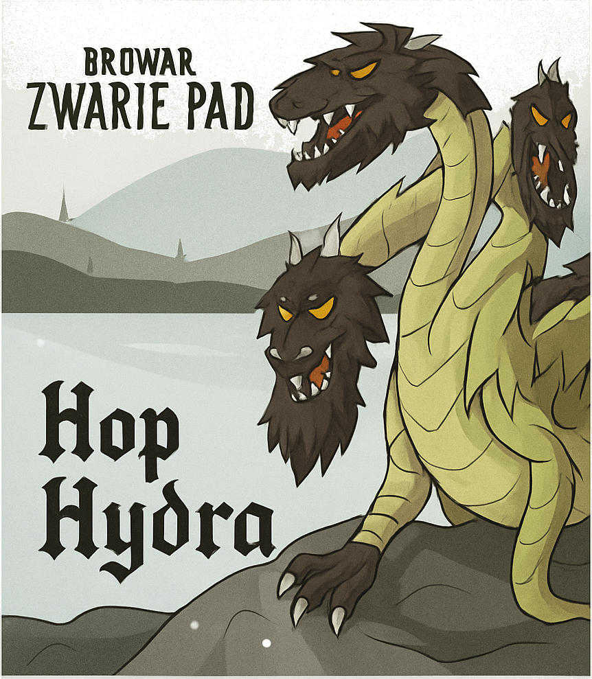 Etiket van Zwarte Pad Hop Hydra