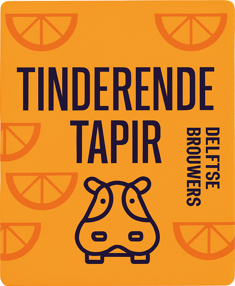 Etiket van Delftse Tinderende Tapir