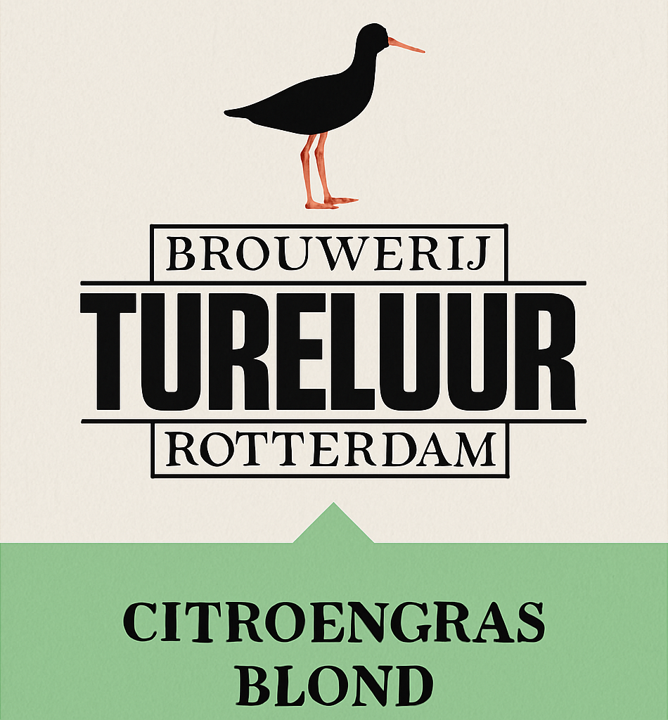Etiket van Tureluur Citroengras Blond