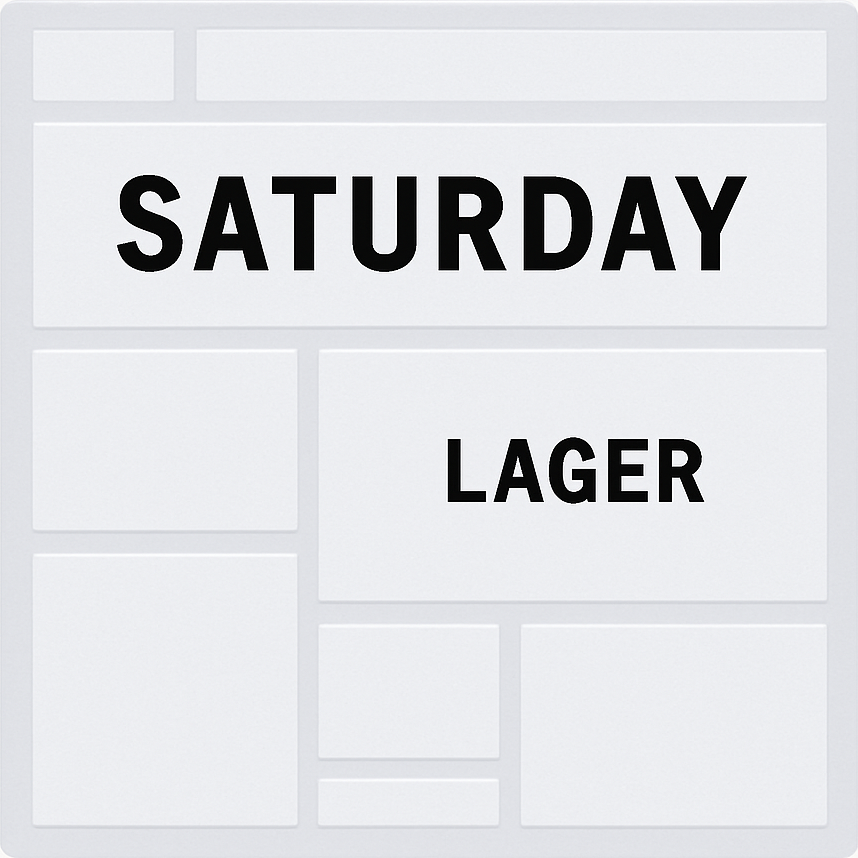 Etiket van And Union Saturday Lager