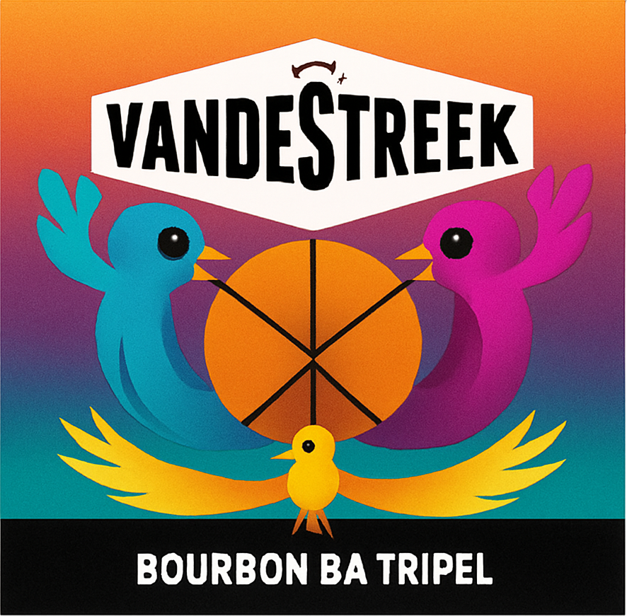 Etiket van Vandestreek Bourbon Barrel Aged Tripel