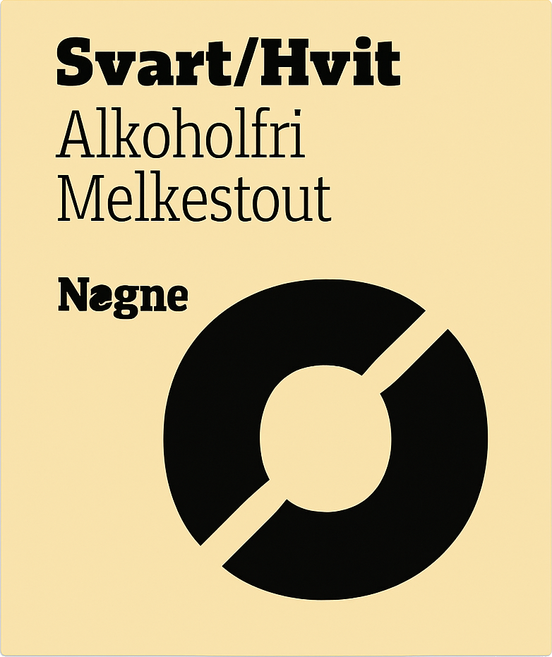 Etiket van Nøgne Ø SVART/HVIT