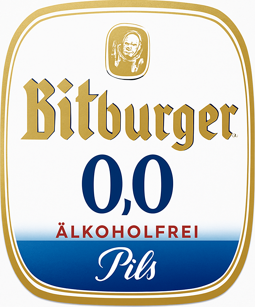Etiket van Bitburger Alkoholfrei