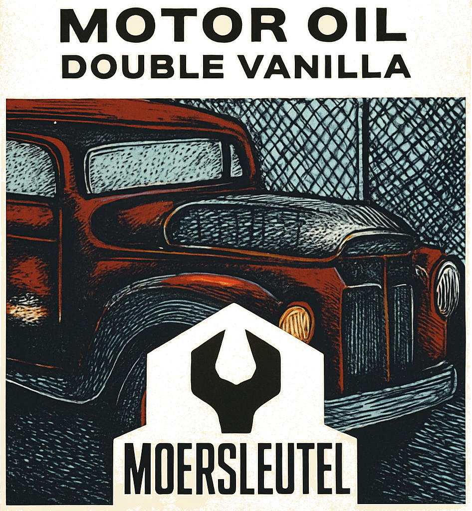 Etiket van Moersleutel Motor Oil Double Vanilla