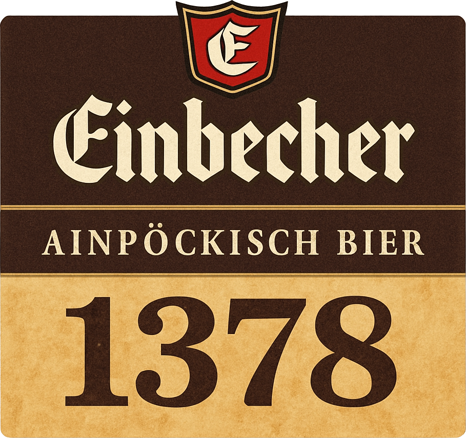 Etiket van Einbecker Ainpökisch Bier 1378