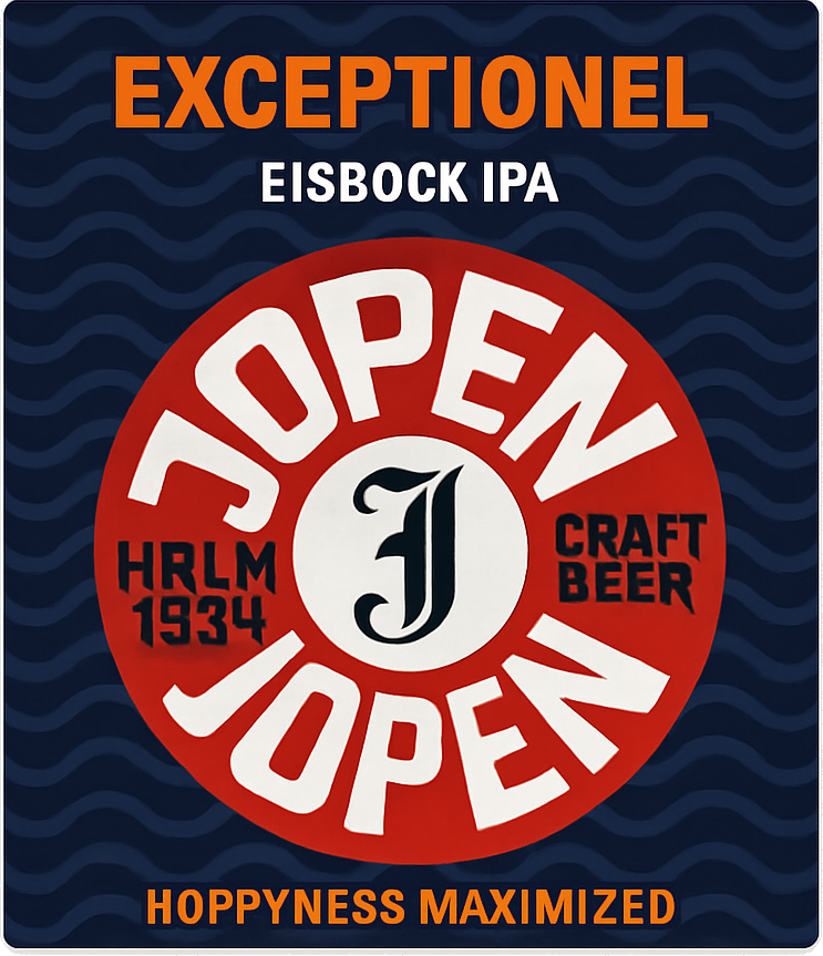 Etiket van Jopen ExceptioNEL Eisbock IPA