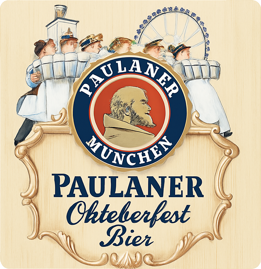 Etiket van Paulaner Oktoberfest bier