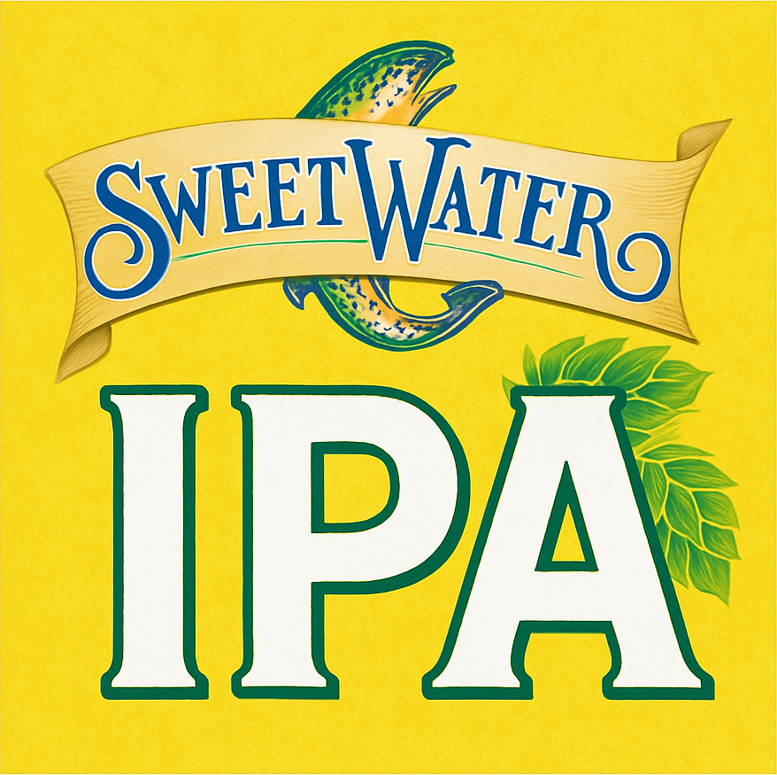 Etiket van SweetWater IPA