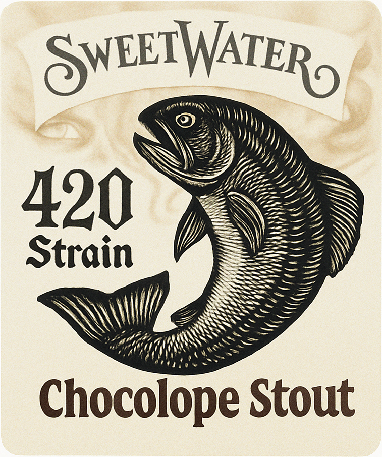 Etiket van SweetWater Chocolope Stout