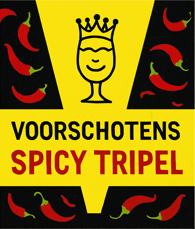 Etiket van Voorschotens Spicy Tripel