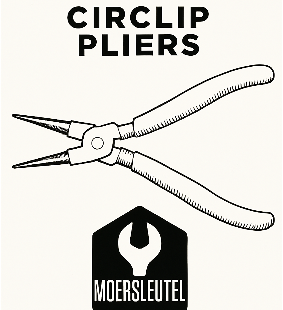 Etiket van Moersleutel Circlip Pliers