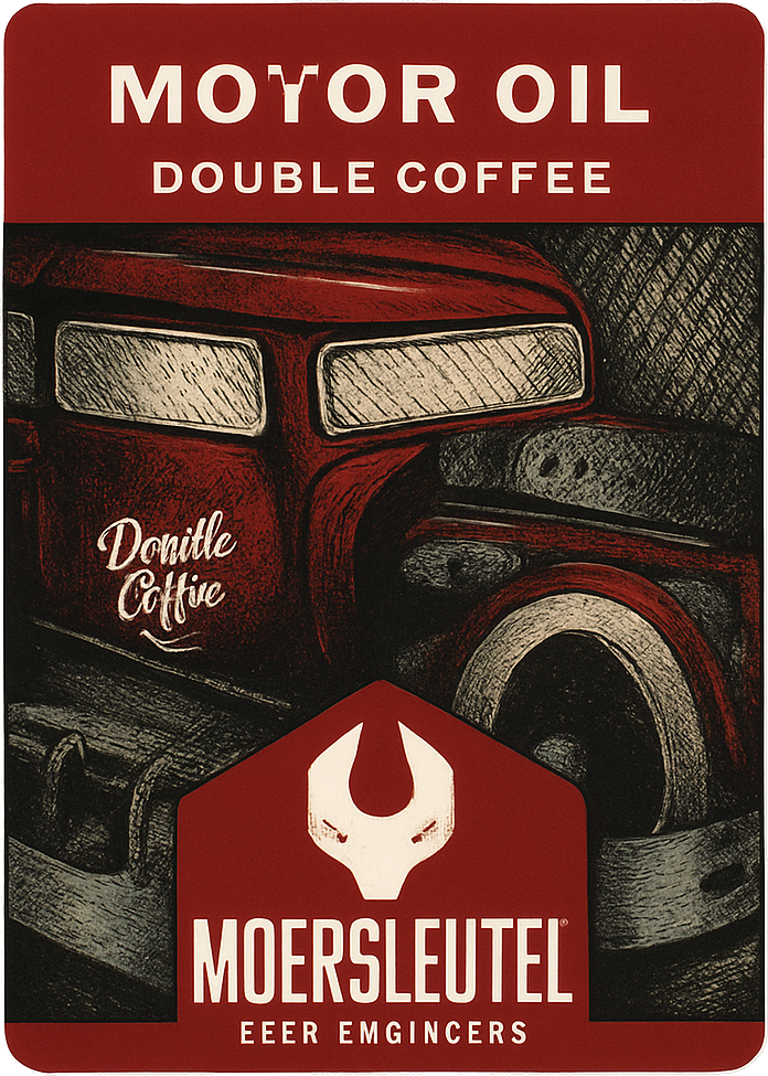Etiket van Moersleutel Motor Oil Double Coffee