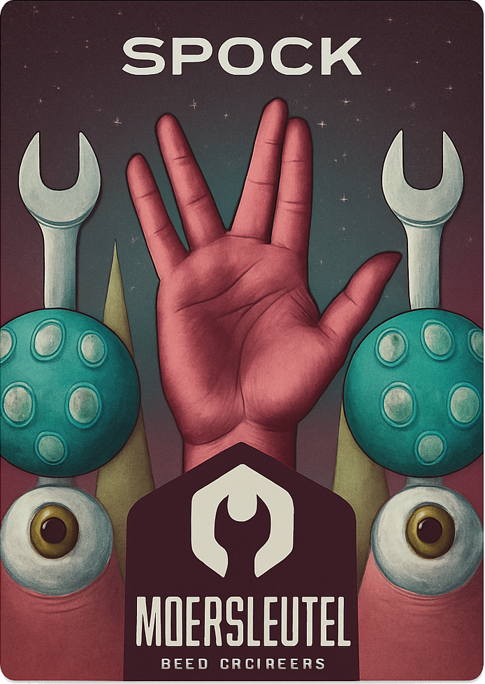 Etiket van Moersleutel Spock