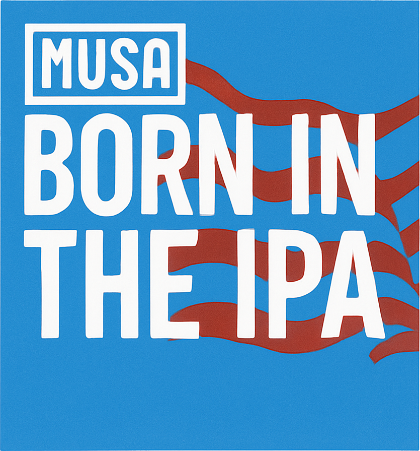 Etiket van Musa Born In The IPA