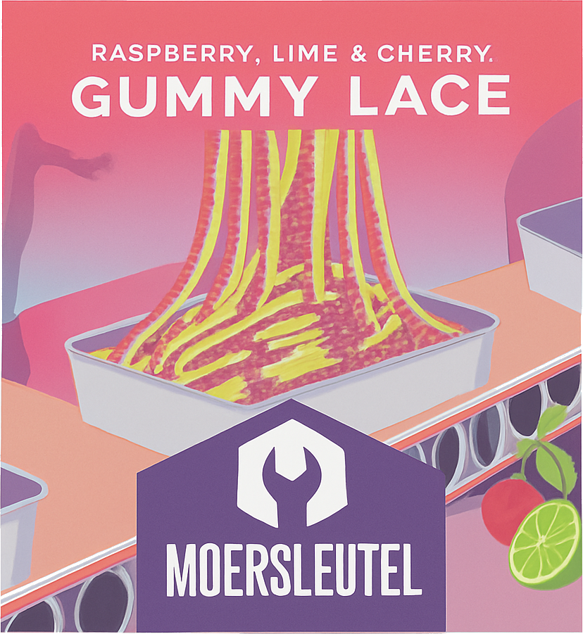 Etiket van Moersleutel Gummy Lace