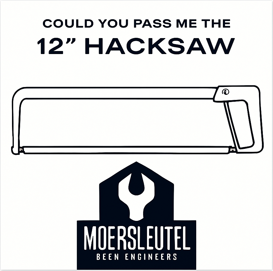 Etiket van Moersleutel 12 inch hacksaw