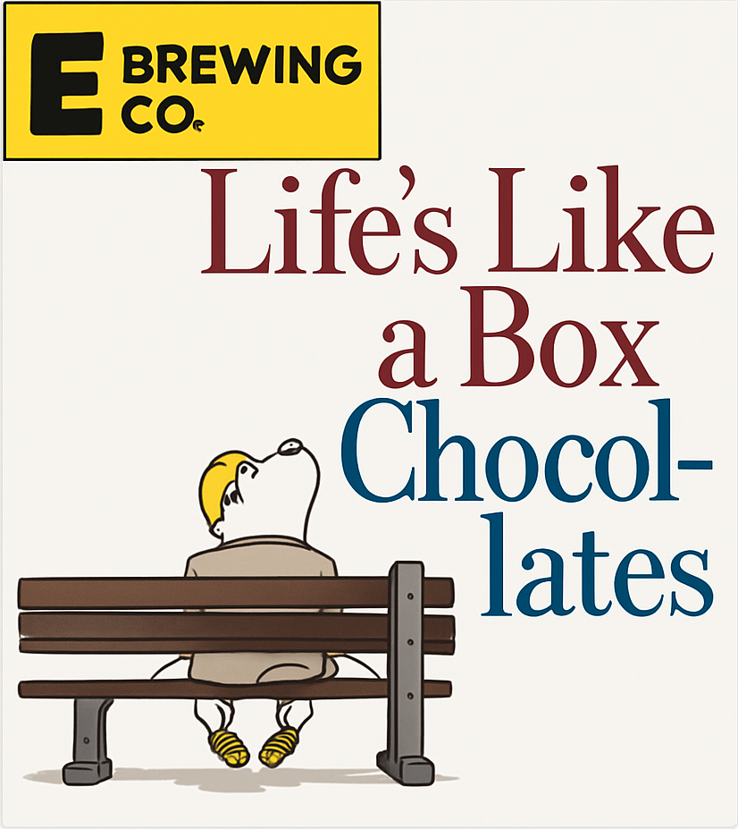 Etiket van Uiltje Life's Like a Box of Chocolates