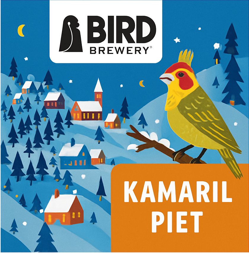 Etiket van Bird Kanarie Piet