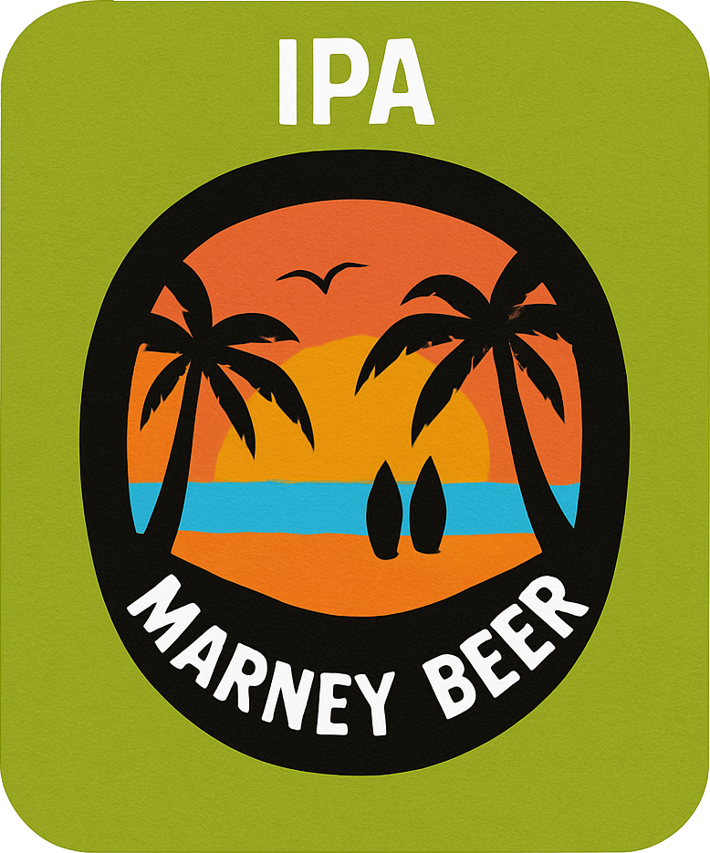 Etiket van Marney beer IPA