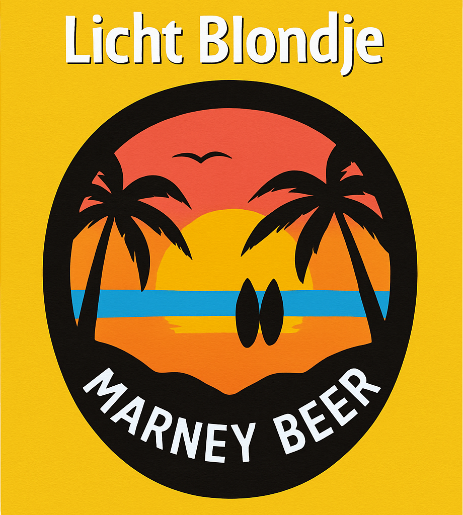 Etiket van Marney Beer Licht Blondje